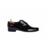 Oferta marimea 39, 40, pantofi barbati eleganti din piele naturala cu aspect sifonat, negru lac, LPMOD1SLAC